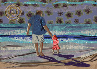 Toes in the Sand; Holding Grandpa's Hand.  Wrightsville Beach June 2015