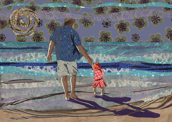 Toes in the Sand; Holding Grandpa's Hand.  Wrightsville Beach June 2015
